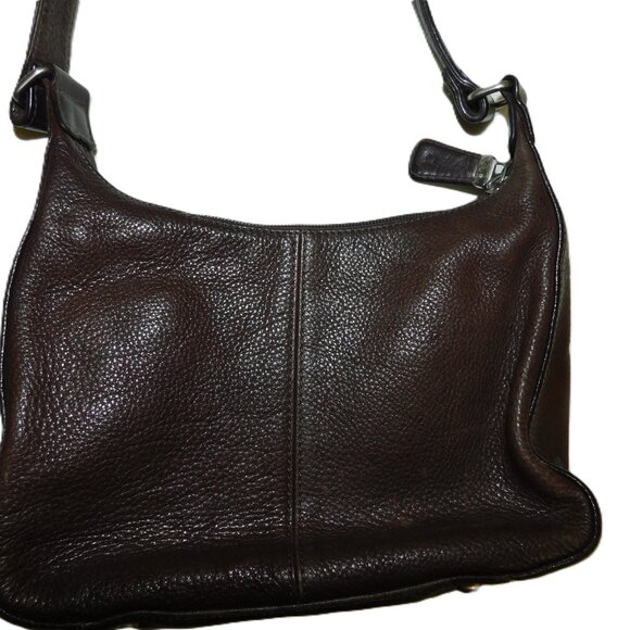 Fossil Brown Leather Handbag Shoulder Bag Purse - Picture 6 of 11